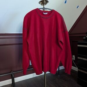 BULLOCK & JONES Vintage Red Pure Cashmere Scottish Knit Sweater